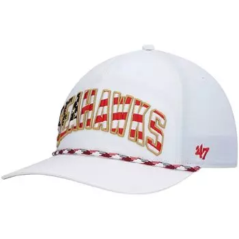 Мужская регулируемая кепка '47 Seattle Seahawks Hitch Stars and Stripes Trucker белого цвета