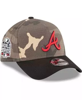 Мужская регулируемая кепка Atlanta Braves Camo Crown A-Frame 9FORTY New Era, зеленый