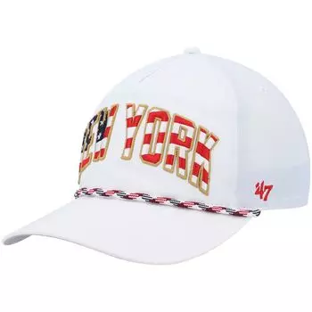 Мужская регулируемая кепка белого цвета New York Giants Hitch со звездами и полосками '47 Trucker