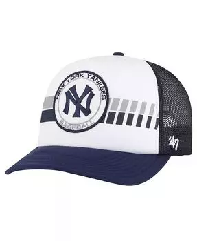 Мужская регулируемая кепка белого/темно-синего цвета New York Yankees Cooperstown Collection Pack Express Trucker '47 Brand, синий