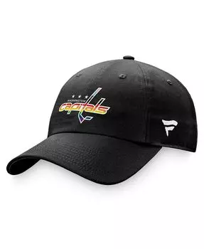 Мужская регулируемая кепка черного цвета с фирменным логотипом команды Washington Capitals Pride Fanatics