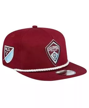 Мужская регулируемая кепка Colorado Rapids The Golfer Kickoff Collection бордового цвета New Era, красный