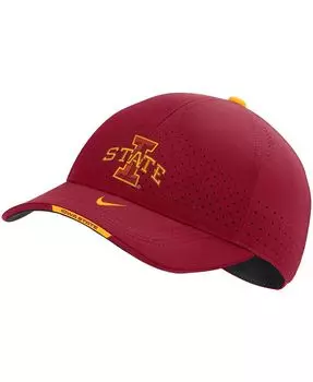 Мужская регулируемая кепка Crimson Iowa State Cyclones 2023 Sideline Legacy91 Performance Nike