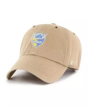 Мужская регулируемая кепка цвета хаки Los Angeles Chargers Overton Clean Up '47 Brand, бежевый