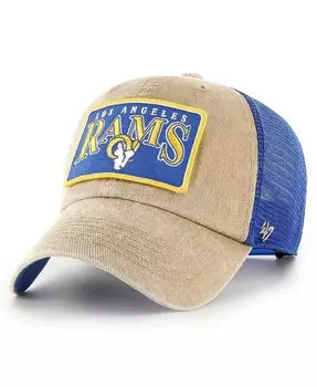 Мужская регулируемая кепка цвета хаки Los Angeles Rams Dial Trucker Clean Up '47 Brand, бежевый