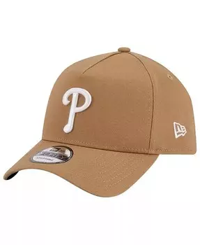 Мужская регулируемая кепка цвета хаки Philadelphia Phillies A-Frame 9FORTY New Era, бежевый