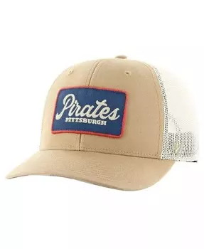 Мужская регулируемая кепка цвета хаки Pittsburgh Pirates Glory Daze Trucker '47 Brand, бежевый