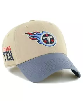 Мужская регулируемая кепка цвета хаки, синего цвета Tennessee Titans Ashford Clean Up '47 Brand