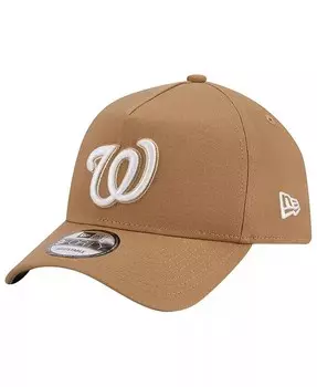 Мужская регулируемая кепка цвета хаки Washington Nationals A-Frame 9FORTY New Era, бежевый