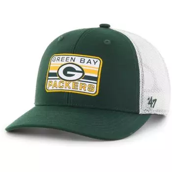 Мужская регулируемая кепка дальнобойщика '47 зеленого/белого цвета Green Bay Packers Drifter