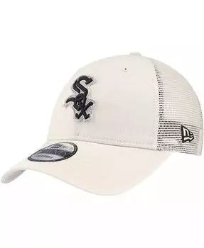 Мужская регулируемая кепка дальнобойщика Stone Chicago White Sox Game Day 9Twenty New Era, бежевый