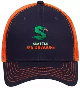Мужская регулируемая кепка дальнобойщика XFL Seattle Sea Dragons