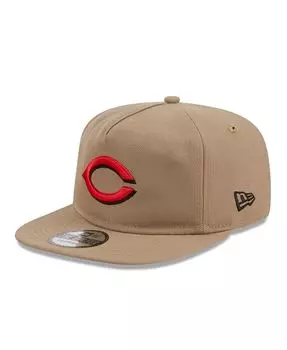 Мужская регулируемая кепка для гольфа цвета хаки Cincinnati Reds Golfer New Era