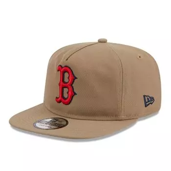 Мужская регулируемая кепка для гольфиста New Era цвета хаки Boston Red Sox