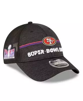 Мужская регулируемая кепка для грузовиков 9FORTY Trucker San Francisco 49ers Super Bowl LVIII 9FORTY черного цвета с принтом Хизер New Era, черный
