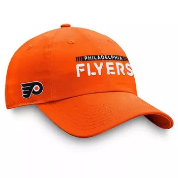 Мужская регулируемая кепка Fanatics оранжевого цвета с логотипом Philadelphia Flyers Authentic Pro Rink