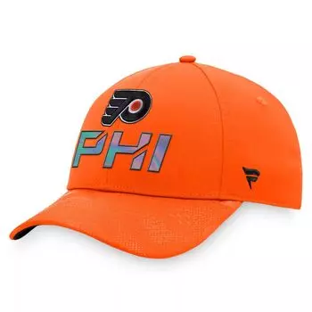 Мужская регулируемая кепка Fanatics оранжевого цвета с логотипом Philadelphia Flyers Authentic Pro Team в раздевалке