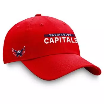 Мужская регулируемая кепка Fanatics Red Washington Capitals Authentic Pro Rink