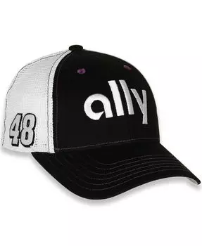 Мужская регулируемая кепка Hendrick Motorsports Team Collection черного и белого цвета Alex Bowman Ally Sponsor Fanatics