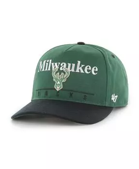 Мужская регулируемая кепка Hunter Green, черная Milwaukee Bucks Super Hitch '47 Brand