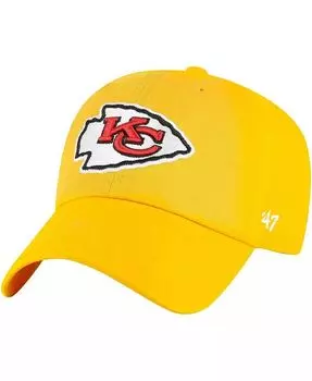 Мужская регулируемая кепка Kansas City Chiefs золотого цвета для вторичной уборки '47 Brand, золотой