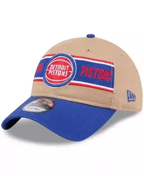 Мужская регулируемая кепка коричнево-синего цвета Detroit Pistons NBA Draft 9TWENTY 2024 New Era, мультиколор