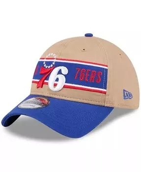 Мужская регулируемая кепка коричневого цвета/Royal Philadelphia 76ers 2024 NBA Draft 9TWENTY New Era, коричневый