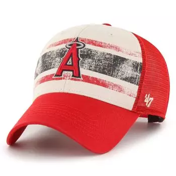 Мужская регулируемая кепка кремового/красного цвета Los Angeles Angels Breakout MVP Trucker '47