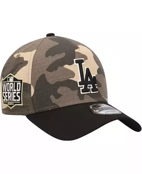 Мужская регулируемая кепка Los Angeles Dodgers Camo Crown A-Frame 9FORTY New Era, зеленый