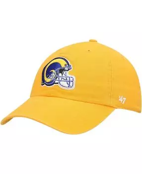 Мужская регулируемая кепка Los Angeles Rams Clean Up Legacy золотого цвета '47 Brand