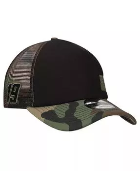 Мужская регулируемая кепка Martin Truex Jr Trucker 9FORTY черного/камуфляжного цвета New Era, черный
