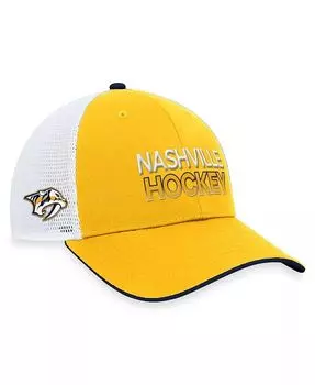 Мужская регулируемая кепка Nashville Predators Authentic Pro Rink Trucker золотого цвета Fanatics, золотой