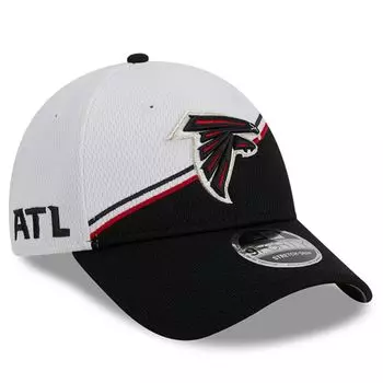 Мужская регулируемая кепка New Era белого/черного цвета Atlanta Falcons 2023 Sideline 9FORTY