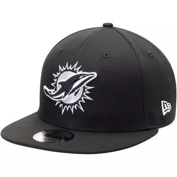 Мужская регулируемая кепка New Era Black Miami Dolphins B-Dub 9FIFTY