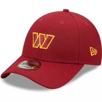 Мужская регулируемая кепка New Era бордового цвета Washington Commanders Logo Essential 9FORTY
