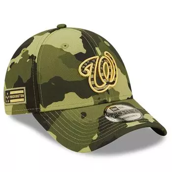 Мужская регулируемая кепка New Era Camo Washington Nationals 2022 Armed Forces Day 9FORTY Snapback