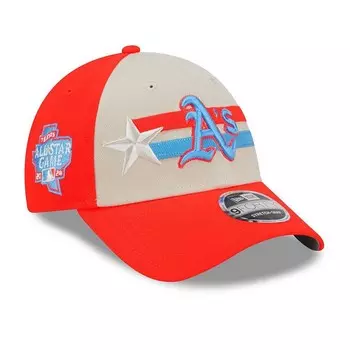 Мужская регулируемая кепка New Era Cream Oakland Athletics для Матча всех звезд MLB 2024 9FORTY, цвет Oas Multi