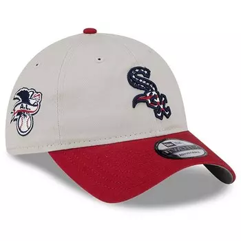 Мужская регулируемая кепка New Era цвета хаки/красный Chicago White Sox 2024 Fourth июля 9TWENTY, цвет Sox Beig K
