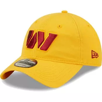 Мужская регулируемая кепка New Era Gold Washington Commanders Icon Logo Core Classic 2.0 9TWENTY