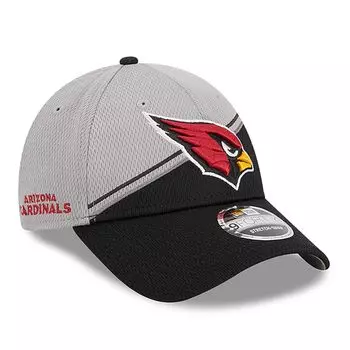 Мужская регулируемая кепка New Era Grey/Black Arizona Cardinals 2023 Sideline 9FORTY