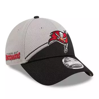 Мужская регулируемая кепка New Era Grey/Black Tampa Bay Buccaneers 2023 Sideline 9FORTY