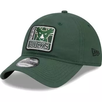 Мужская регулируемая кепка New Era Hunter Green Milwaukee Bucks Mix 9TWENTY