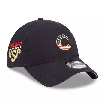 Мужская регулируемая кепка New Era Navy Chicago Cubs 2023 Четвертое июля 9TWENTY