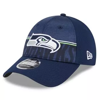Мужская регулируемая кепка New Era Navy Seattle Seahawks 2023 NFL Training Camp 9FORTY