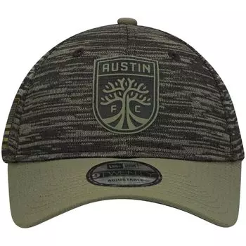 Мужская регулируемая кепка New Era Olive Austin FC Salute To Service 9TWENTY
