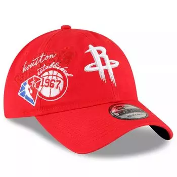 Мужская регулируемая кепка New Era Red Houston Rockets Back Half 9TWENTY