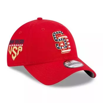 Мужская регулируемая кепка New Era Red San Diego Padres 2023 Fourth июля 9TWENTY