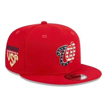 Мужская регулируемая кепка New Era Red Washington Nationals 2023 Fourth of июля 9FIFTY Snapback