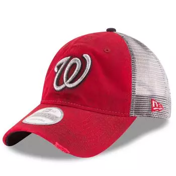 Мужская регулируемая кепка New Era Red Washington Nationals Team Rustic 9TWENTY