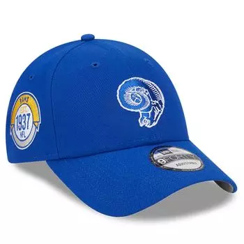 Мужская регулируемая кепка New Era Royal Los Angeles Rams 2023 Sideline Historic 9FORTY